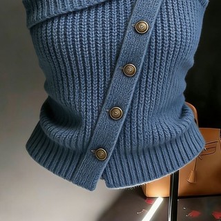 Áo vest dệt kim lệch vai mặc ngoài, kiểu dáng mới thon gọn độc đáo, áo không tay đẹp