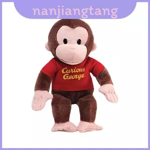 Đồ chơi sang trọng hình chú khỉ George tò mò có cọc ngắn mềm cho trẻ em và người sưu tập