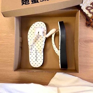 Playful, Cute, Energetic And Age-reducing Girls Heart Bunny Plywood Slippers For Womens Summer