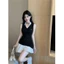 Váy sơ mi Mỹ mùa hè Váy không tay Slim Fit dành cho nữ