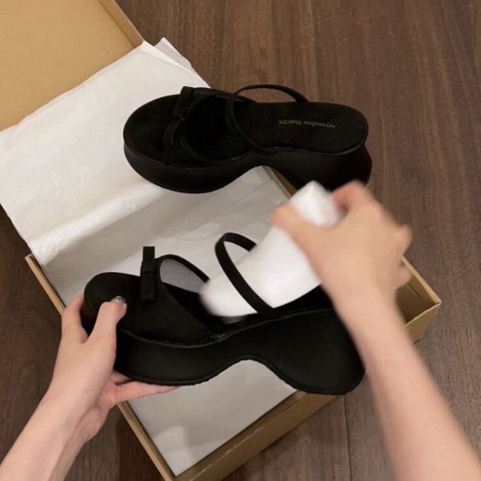 Dép xỏ ngón đế dày đế dày chống trượt cao cấp mặc mùa hè cho nữ, sandal đế mềm đa năng