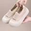 Feiwei Baotou Đế Dày Rỗng Lưới Thoáng Khí Giày Nữ Thời Trang Mùa Hè Giày Slip-on Tăng Chiều Cao Già