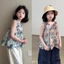 Bé Gái Áo Thun Không Tay Mùa Hè Mới Áo Sơ Mi Babydoll Trẻ Em Họa Tiết Hoa Hàng Đầu Phong Cách Hà