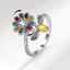 Nhẫn Nữ Tính Đồng Có Dấu Zircon Và Mở Có Thể Điều Chỉnh Phù Hợp Với Nữ
