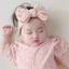 Bé sơ sinh bảo vệ thóp phụ kiện cho bé nơ thun đô