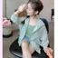Áo khoác bé gái mỏng và sành điệu, quần áo in hoa mùa hè cho bé gái, quần áo chống nắng mùa h