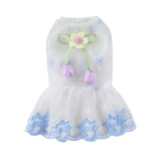 [Thú cưng dễ thương] Đầm gạc nhẹ thoáng khí cho mèo hoa ba chiều phổ thông 0,5-7,5kg