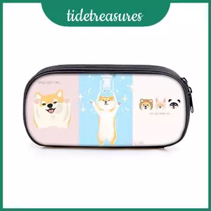 Hộp đựng bút chì Shiba Inu sáng tạo dành cho trẻ em và thanh thiếu niên bằng Nylon chống thấm nước