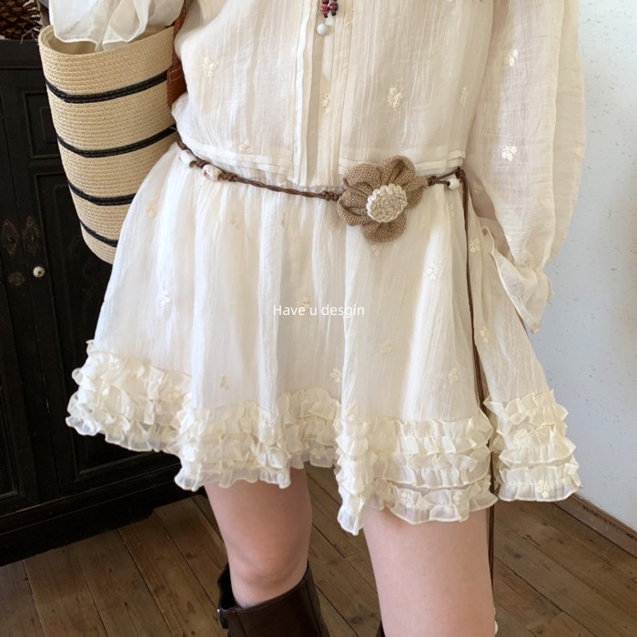 Have u desgin Retro Phong Cách Dân Tộc Dệt Tay Hoa Đính Hạt Dây Eo Nữ Phong Cách Bohemian Thắt Lưng Phù Hợp Với Đầm Trang Trí