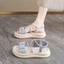 Dép xăng đan Áo khoác ngoài mùa hè nữ Màu xanh cổ tích Phong cách học sinh trung học cơ sở và trung