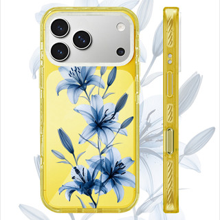 Ốp Lưng Acrylic Màu Tương Thích Cho IPhone 15 16 PLUS 11 12 13 14 15 16 17 Pro Max Bìa Mực Xanh Màu Lily Minh Họa Bao Cứng Chống Sốc Ốp Lưng Hộp
