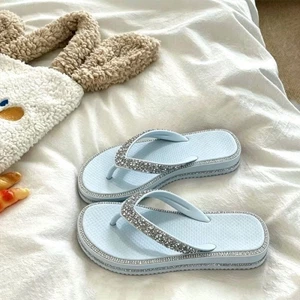 đôi dép xỏ ngón hình viên gạch nổ dễ thương cho nữ váy đôi đế dày dễ thương để xỏ ngón trong nhà