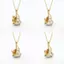 Vòng cổ mặt dây chuyền động vật bằng đồng với thỏ Dog Fox Charm dành cho nữ