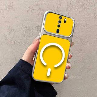 Ốp Lưng Cho OPPO A9 2020 A5 2020 Màu Cao Cấp Mới Mẫu Lưng Silicon Mờ Cửa Sổ Lớn Vỏ Điện Thoại Thẩm Mỹ Từ Hút Vòng Thiết Kế Mới