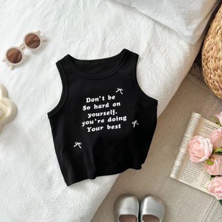 áo yếm nhỏ dành cho trẻ em phong cách mới mùa hè dành cho bé gái phong cách bên trong ngắn kiểu