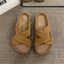 Giày sandal đế dày thời trang nữ, dép mùa hè, đế mềm, dép đi trong nhà thoải mái với váy