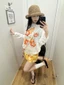 Áo thun lười trong suốt chống nắng dài tay mỏng gợi cảm in hình thời trang áo sơ mi đa năng