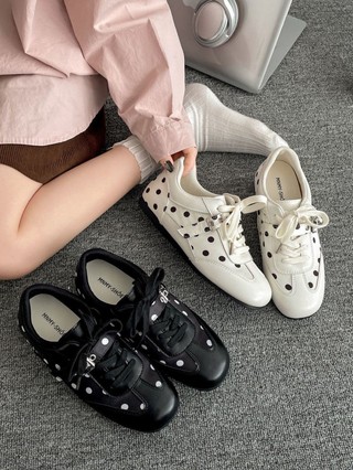 Black Retro All-match Heightening Thick-soled Moral Training Shoes For Women New Style With S