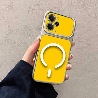 Ốp Lưng Cho Realme 14 5G 14T 5G Màu Cao Cấp Mới Mẫu Lưng Silicon Mờ Cửa Sổ Lớn Vỏ Điện Thoại Thẩm Mỹ Từ Hút Vòng Thiết Kế Mới