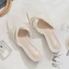 Dép quai ngang mũi vuông dành cho nữ Giày sandal nữ cỡ lớn mùa hè Giày cao gót đế dày phong cách Hà