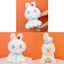 Búp bê sang trọng mềm mại Cucu Bunny màu trắng với bông Pp để làm quà tặng cho trẻ em