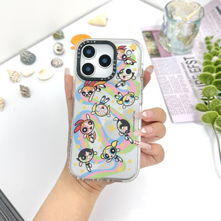 Phim Hoạt Hình Dễ Thương Cầu Vồng Ba Cô Gái Màu Ốp Lưng Tương Thích Cho IPhone 11 12 13 14 15 16 17 Pro Max 12Mini Cover X XR XS Max Silicone Mềm Trong Suốt Cản SE 2022 6 7 8Plus Chống Sốc