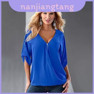 Áo sơ mi voan dáng rộng vừa vặn thời trang dành cho nữ Áo sơ mi mùa hè