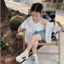 Bé gái phiên bản Hàn Quốc áo sơ mi vải lanh mỏng, áo chống nắng, áo điều hòa rộng rãi mùa hè