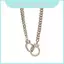 Vòng cổ còng tay bằng thép titan tinh tế dành cho nam và nữ với lớp khảm 18k để hấp dẫn hiện đại