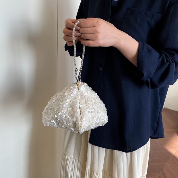 chiếc túi xách đính sequin cho nữ túi xách đa năng thời trang mới Túi đeo vai kim cương phong cá