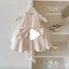 Váy bé gái tuổi múa ba lê váy satin nơ hoa kiểu Hàn Quốc cho bé gái