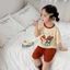 bộ đồ ngủ trẻ em modal phù hợp với bé trai và bé gái Bộ đồ ngủ ngắn tay quần đùi mỏng mùa hè