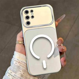 Ốp Lưng Dành Cho Samsung S24 FE S24 Plus S24 S24 Ultra Màu Cao Cấp Mới Mẫu Lưng Silicon Mờ Cửa Sổ Lớn Vỏ Điện Thoại Thẩm Mỹ Vòng Hút Từ Tính Thiết Kế Mới