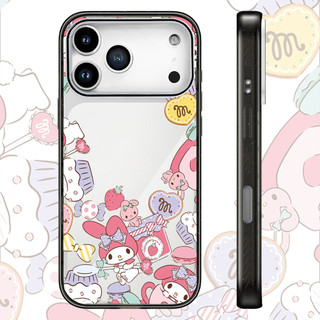 Ốp Lưng Acrylic Màu Tương Thích Cho IPhone 15 16 PLUS 14 15 16 17 Pro Max Cover Hoạt Hình Dễ Thương Ngọt Ngào My Melody Cover Cứng Chống Sốc Vỏ Hộp