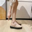 Dép xỏ ngón cho nữ, sandal đế bệt, gót nhọn, đế dày, dép xỏ ngón Mule để mặc bên ngoài