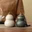Lon trà gốm Ru Kiln Hộp đựng bầu Hộp trà kín Lon trà nhỏ Lon trà di động Fulu [Bồi thường trọn gói bị hỏng]