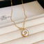 Chữ Vàng Zircon Mặt Dây Chuyền Vòng Cổ Cho Nữ Phong Cách Thường Ngày Và Thanh Lịch