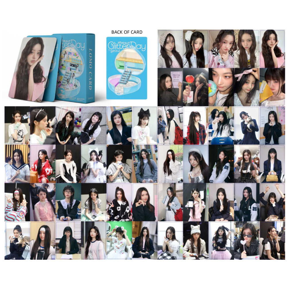 LINXX 55 CHIẾC ILLIT 2025 Long Lanh Ngày Fan Họp Lomo Thẻ Bộ Sưu Tập Ba Chiều K-Pop Nhóm Cô Gái Hàng Hóa Quà Tặng