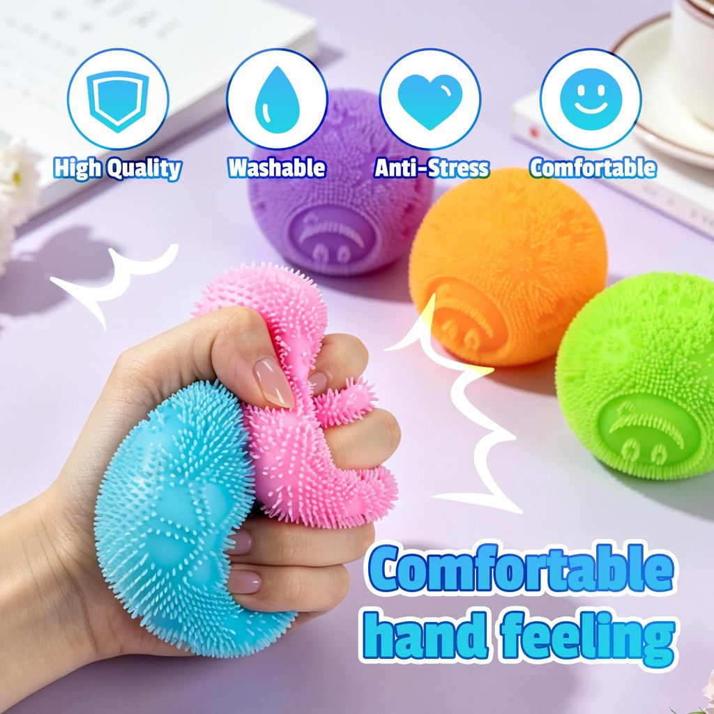 2 Chiếc Needoh Dễ Thương Nụ Cười Bóng Bóp Đồ Chơi Văn Phòng Giảm Căng Thẳng Đồ Chơi Squishy Ngộ nghĩnh Mềm Slime Bóng Cho Trẻ Em Và Người Lớn Thư Giãn Cảm Giác Fidget Quà Tặng
