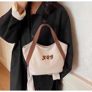 New Exquisite Fashion Canvas Bags Korean Style High-Looking Handbags Versatile Bags Casual Class