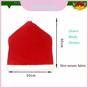 Vỏ ghế Giáng sinh đa năng màu đỏ phong phú với mũ ông già Noel lễ hội cho mọi dịp