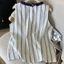 Design Ear Striped Sleeveless Shirt Vest Unique Good-looking Chic Shirt Top