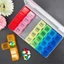 Hộp Đựng Thuốc Phong Cách Tiếng Anh Một Tuần Bảy Ngày Di Động Dung Tích Lớn Thực Phẩm Cấp 28 Ngăn Hộp Đựng Thuốc Đóng Gói Thuốc Hộp Bảo Quản