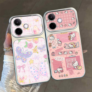 Ốp Lưng Cho OPPO A6C 4G Cửa Sổ Lớn Mờ Cao Cấp Vỏ Điện Thoại Thẩm Mỹ Nhiều Màu Sắc Bướm Và Mèo Dễ Thương Họa Tiết Thiết Kế Mới
‌