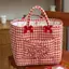 Thùng lưu trữ Cotton chéo viền phong cách có họa tiết lưới cho tủ quần áo và sử dụng phòng ngủ
