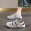 Mùa Hè La Mã Giày Sandal Nữ Áo Khoác Ngoài Retro Lợn Lồng Giày Rỗng Bao Đầu Dép Birkenstock