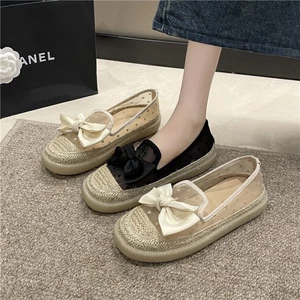 Mùa Hè Nữ Giày Đơn Người Cá Giày Lưới Đế Dày Đế Mềm Cổ Điển Đa Năng Cổ Tích Phong Cách