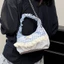 Handbags New Fashion Floral Plaid Pleated Crossbody Bag Versatile Chain Shoulder Cloud