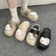Cartoon Cute Hello Kitty Baotou Half Slippers Women's Outerwear Spring New Thick-soled Seaside B