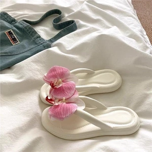 Hoa Phalaenopsis Chống trơn trượt Dép xỏ ngón thời trang Dép nữ đi biển Áo khoác ngoài Dép xỏ ngón